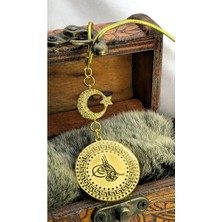 Biuti Kişiye Özel Dikiz Ayna Süsü, Isim Yazdırılabilir Çelik Tuğra Parlak Ay Yıldız Araba Hediyesi