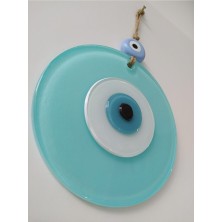 Ennea Art Cam Göbeği Büyük Cam Nazar Boncuğu 12 cm El Yapımı Duvar Dekoru