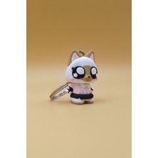 Rodopiva Yıldız Göz Winter Cat Anahtarlık - Hareketli Anahtarlık Çanta Süsü Charm