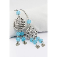 Biuti El Yapımı Lotus Çiçekli Otantik Salkım Araba Dikiz Ayna Süsü, Yeni Araba Hediyesi