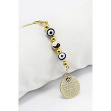 Biuti Yin Yang Figürlü Nazarlı Metal Ayetel Kürsi Araba Dikiz Ayna Süsü, Yeni Araba Hediyesi