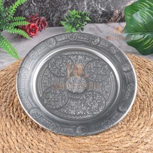 Dmt Copper Home 18 cm 3 Adet 430 Kalite Krom Çelik Yuvarlak Servis Tabağı - Salata Meze Köfte Için Şık Sunum Tabağı - Kararmaz Fırına Dayanıklı El Imalatı Gaziantep