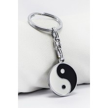 Biuti Siyah Beyaz Renkli Yin ile Yang Figürlü Anahtarlık, Hediyelik Anahtarlık