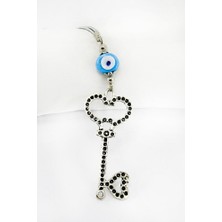 Biuti Mavi Nazar Boncuklu Anahtar Figürlü Araba Dikiz Ayna Süsü