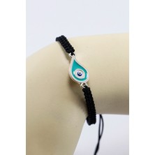 Biuti Mineli Pastel Turkuaz Damla Nazar Boncuğu Ayarlanabilir Asansörlü Bileklik