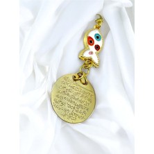 Biuti Beyaz Balık Gold Metal Ayetel Kürsi Araba Dikiz Ayna Süsü, Yeni Araba Hediyesi