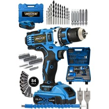 Özgürce 14.4V Çelik Mandrenli Bakır Sargılı 84 Parça Çift Akülü Vidalama Seti