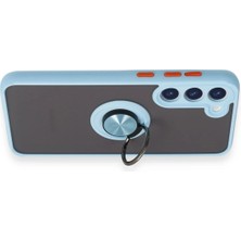 Eternal Trend  Samsung Galaxy S23 Plus Kılıf Montreal Yüzüklü Silikon Kapak - Buz Mavi 95421