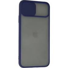 Eternal Trend  iPhone 11 Pro Kılıf Palm Buzlu Kamera Sürgülü Silikon - Lacivert 95421