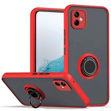 Eternal Trend  Samsung Galaxy A06 Kılıf Montreal Yüzüklü Silikon Kapak - Kırmızı 95421