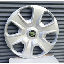 Yk Seat Leon / Ibiza / Toledo Uyumlu 15 Inç Jant Kapağı 4'lü Takım Amblem Hediyeli