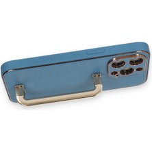 Eternal Trend  iPhone 13 Pro Kılıf Coco Elit Kapak - Mavi 95421