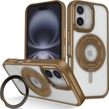 Eternal Trend  iPhone 16 Banza Magsafe Standlı Kapak - Kahverengi 95421