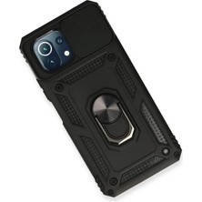 Eternal Trend  Xiaomi Mi 11 Lite Kılıf Pars Lens Yüzüklü Silikon - Siyah 95421