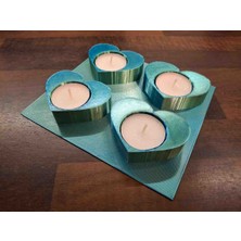 Talaşoğlu Kalp Tasarımlı Petg Mumluk Seti – 3D Baskı Dekoratif Mum Kabı