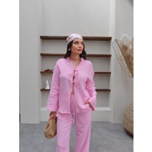 Kanoğlu Ticaret Kanoğlu Bağlama Detaylı Müslin Takım