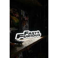 MEKTrend Fast And Furious - Hızlı ve Öfkeli Tasarımlı Dekoratif Aydınlatma (25X10CM)