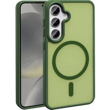 ZM Store Galaxy S23 Fe Uyumlu Kılıf M-Safe Şarj Özellikli Kamera Çıkıntılı Mat Arka Yüzey Sio Kapak