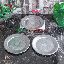 Dmt Copper Home 18 cm 6 Adet 430 Kalite Paslanmaz Çelik Servis Tabağı - Salata Meze Köfte Sunum Tabağı - Kararmaz Fırın Uyumlu Gaziantep Imalat