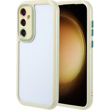 ZM Store Galaxy S23 Fe Uyumlu Kılıf Parlak Kenar ve Çerçeve Arkası Şeffaf Vitamin Kapak