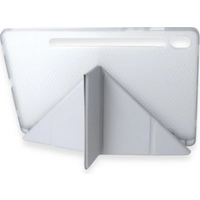 Eternal Trend  Samsung Galaxy Tab A9 Kılıf Kalemlikli Mars Tablet Kılıfı - Gri 95421