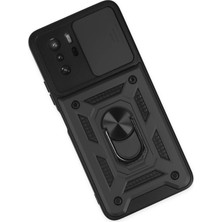 Eternal Trend  Xiaomi Poco X3 Gt Kılıf Pars Lens Yüzüklü Silikon - Siyah 95421