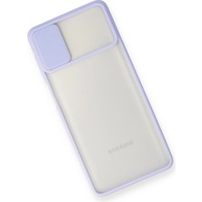 Eternal Trend  Samsung Galaxy M51 Kılıf Palm Buzlu Kamera Sürgülü Silikon - Lila 95421