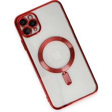 Eternal Trend  iPhone 11 Pro Max Kılıf Kross Magneticsafe Kapak - Kırmızı 95421