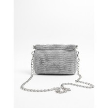 Lume Store El Yapımı Gümüş Renk Tote Omuz Çantası Handmade