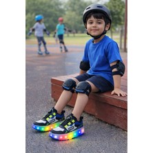 Tarz Çocuk Erkek Çocuk Işıklı Patenli Ayakkabı – Tekerlekli Kaykaylı Spor Sneaker LED Taban