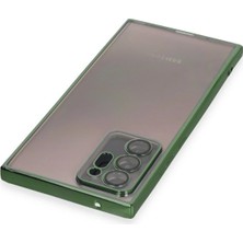 Eternal Trend  Samsung Galaxy Note 20 Ultra Kılıf Razer Lensli Silikon - Yeşil 95421