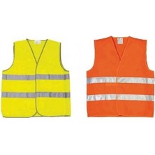 Ennalbur Turuncu Reflektörlü Fosforlu İkaz Yeleği
