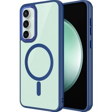 ZM Store Galaxy S23 Fe Uyumlu Kılıf Metal Tuş ve Kamera Bölümü Çerçeveli Krom M-Safe Kapak