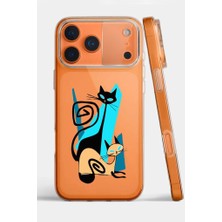3gen Case Iphone 17 Pro Max Kılıf Desenli Şeffaf Silikon Kılıf CAT16