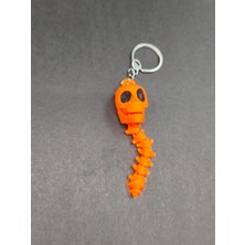 UstaPrint3D Hareketli Kafatası Omurga Anahtarlık 3D Baskı Pla Malzeme Esnek Gövdeli