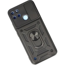 Eternal Trend  Realme C25Y Kılıf Pars Lens Yüzüklü Silikon - Siyah 95421