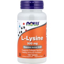 Now Foods L-Lysine 500 Mg 100 Tablet | Amino Asit & Bağışıklık Desteği