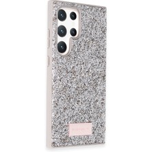 Eternal Trend  Samsung Galaxy S24 Ultra Bright Simli Kapak - Gümüş 95421
