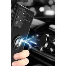 Eternal Trend  Samsung Galaxy A91 / S10 Lite Kılıf Range Yüzüklü Silikon - Kırmızı 95421