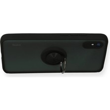 Eternal Trend  Xiaomi Redmi 9A Kılıf Montreal Yüzüklü Silikon Kapak - Siyah 95421