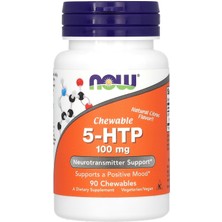 Now Foods 5-Htp 100 Mg 90 Çiğnenebilir Tablet | Mood, Uyku ve Duygusal Denge Desteği
