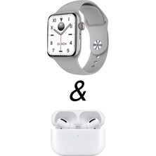 Normadia Iphone 11 Pro/max Uyumlu 45MM Akıllı Saat ve Kablosuz Kulaklık Seti