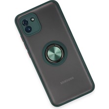 Eternal Trend  Samsung Galaxy A03 Kılıf Montreal Yüzüklü Silikon Kapak - Yeşil 95421