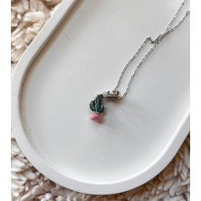Lume Store Kadın Kaktüs Charm Detaylı 316L Çelik Kolye
