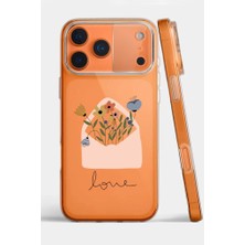 3gen Case Iphone 17 Pro Max Kılıf Desenli Şeffaf Silikon Kılıf FLOWER13