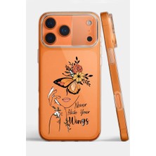 3gen Case Iphone 17 Pro Max Kılıf Desenli Şeffaf Silikon Kılıf Never