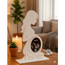 Piccomino Kişiye Özel Isimli Hamile Figürlü Ultrason Fotoğraf Standı