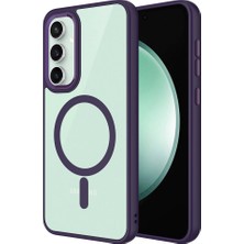 ZM Store Galaxy S23 Fe Uyumlu Kılıf Metal Tuş ve Kamera Bölümü Çerçeveli Krom M-Safe Kapak