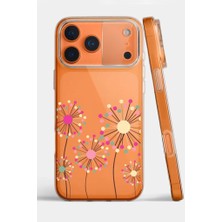 3gen Case Iphone 17 Pro Max Kılıf Desenli Şeffaf Silikon Kılıf FLOWER12