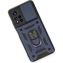 Eternal Trend  Xiaomi Poco M4 Pro 5g Kılıf Pars Lens Yüzüklü Silikon - Lacivert 95421